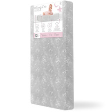 Snooze 2-In-1 5" Firm Fiber Crib  Toddler Mattress 52" L X 28" W , Dual-Sided,