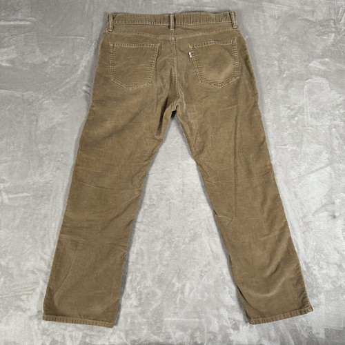 Vtg Levi’s 505 Straight Fit Tan Brown Corduroy Men’s Jeans Pant 36x30 White Tab - Picture 3 of 10