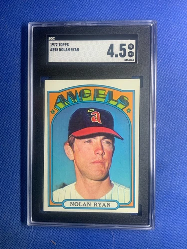 1972 TOPPS BASEBALL CARD #595 NOLAN RYAN SGC 4.5 CALIFORNIA ANGELS HOF