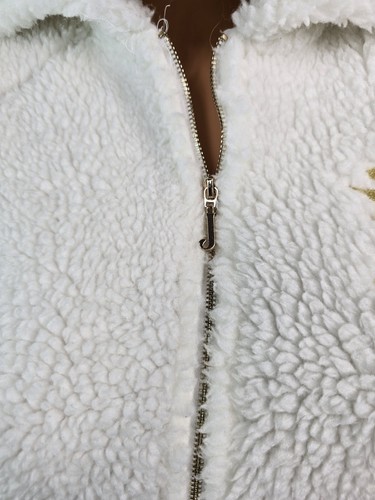 Kids Juicy Couture 12 White Fluffy Fleece Full Zippered Winter Jacket Warm - Bild 4 von 15