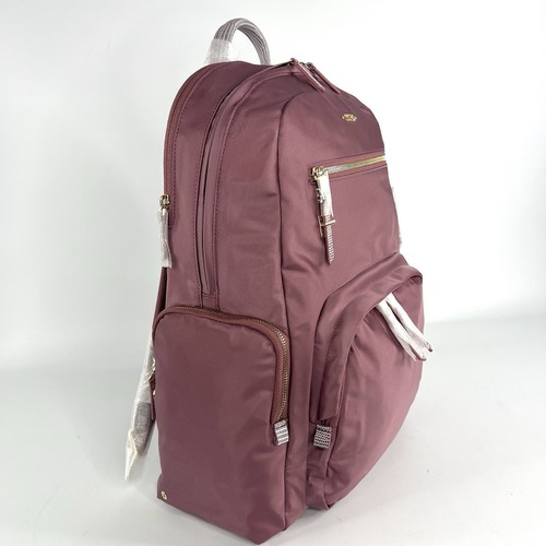 TUMI Voyageur Caren Essential Laptop Backpack Orchid Pink Dusty Rose with Gold - Picture 3 of 16