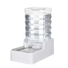 Automatic Dog and Cat Dispenser: 8L White Gravity Feeder with Stainless Steel...