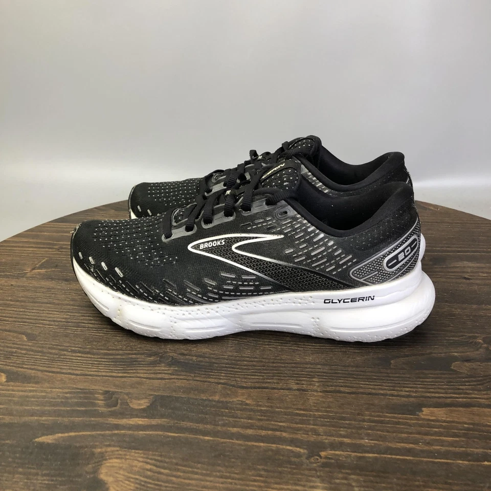 Brooks Glycerin 20 Shoes Womens Size 9 Black White Running Neutral Cushion Road - Image 2 of 4