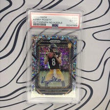 2022 Panini Prizm - Kenny Pickett #301 No Huddle Prizm Autographs (AU, RC) PSA 6