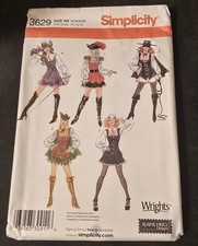 Simplicity 3629 Costumes Sewing Pattern Pirate Western Uncut Size RR 14-16-18-20