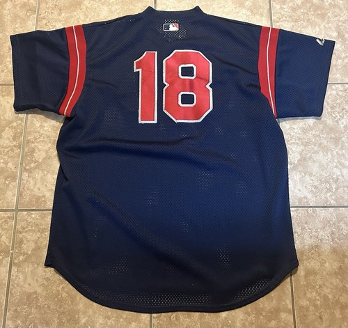 Cleveland Indians # 18 Authentic Collection Majestic Men Jersey Size XL Stitched - Picture 2 of 9