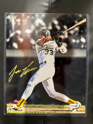 Jose Canseco Signed JSA CERT 8x10 Photo YELLOW PAINT PEN OAKLAND A’S GREAT
