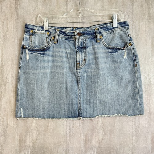 Ralph Lauren Polo Minirock Damen Größe 12/31 Blau Jeans Denim 5 Taschen