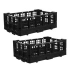  2 Pcs Storage Basket Baskets Plastic Foldable Cube Organizer Bins