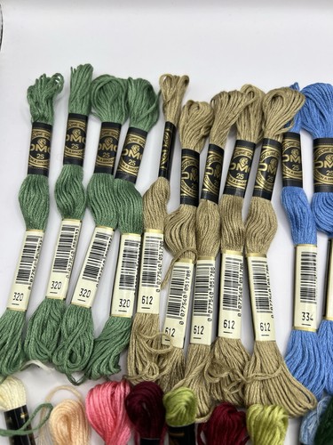 DMC Embroidery Thread Floss Lot of 40 Skeins Mixed Colors Lot - Picture 2 of 5