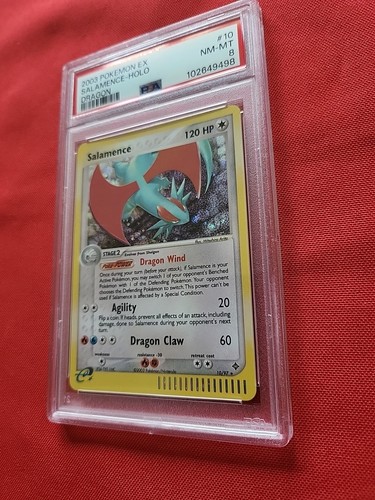 Pokemon: Salamence #10/97 EX Dragon 2003 Holo Rare - Vintage PSA 8 - Picture 8 of 24