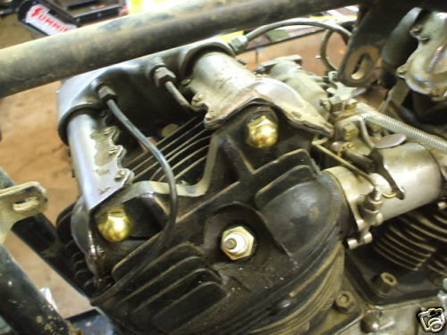 Old-Stf Knucklehead Shovelhead Ironhead Brass Rocker shaft Acorn nuts - Picture 2 of 2