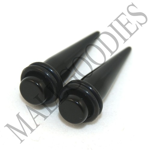 V062 Black Ear Stretchers Tapers Expendars 14 12 10 8 6 4 2 0 00 G Gauges n Kit - Picture 9 of 11