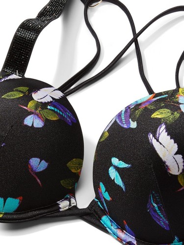 Victoria's Secret BOMBSHELL Push Up SWIM SET Shine brazilian 2 cups butterflies - Picture 3 of 13