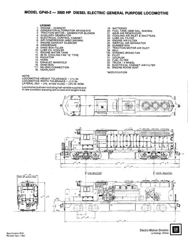 EMD GP-40-2 Locomotive Specifications Book PDF Pages on DVD - Picture 5 of 5