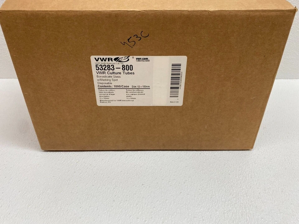 VWR 53283-800 Culture Tubes Borosilicate Glass Marking Spot Disposable 13 x100mm - Image 4 of 4