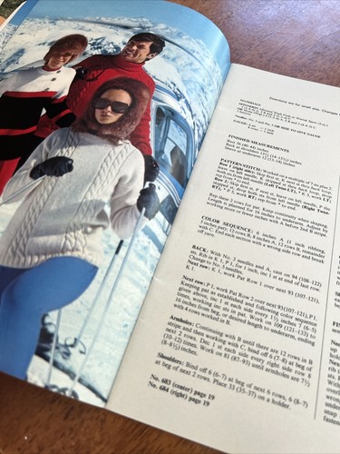 Spinnerin 196 ON THE SLOPES 1969 Adult Ski Knit patterns book 46 Pg - Picture 4 of 9