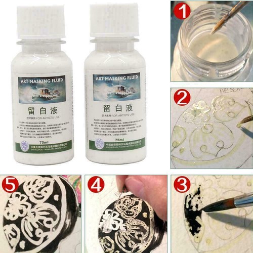 Artists Art Masking Fluid For Watercolour Painting - / ml Gum 18/75 Drawing Z0O8 - Picture 6 of 11