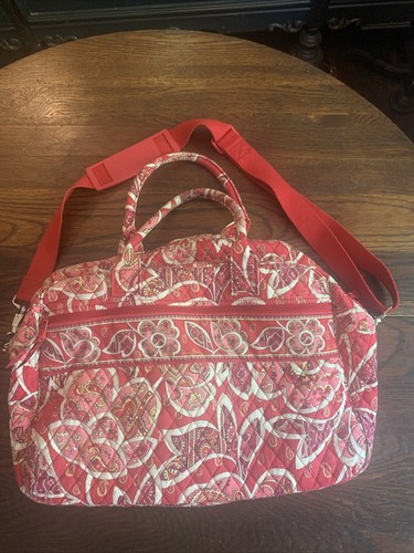 Vera Bradly Retired Rosy Posies Large Travel Duffle/ Tote Bag purse