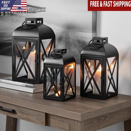 Metall Windlicht Teelichter Stumpenkerzen Deko Beleuchtung Innen Außen Neu - Bild 1 von 7