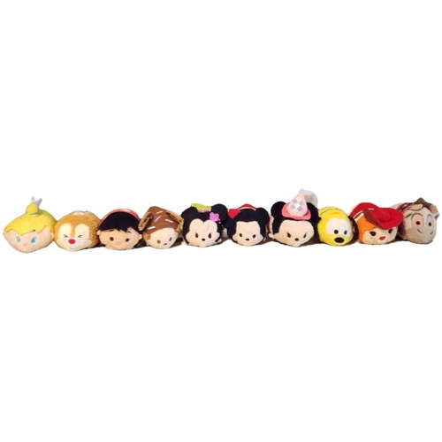Disney Tsum Tsum Lot of 10 Stackable Plush Toys Mickey Minnie Lilo Pluto Tink + - Picture 2 of 3