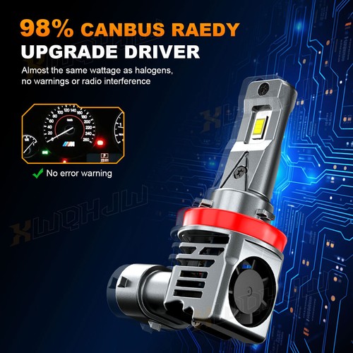 4X LED HEADLIGHT COMBO SET 9005+H11 HIGH&LOW BEAM BULB 2 SIDES 3570 CHIP 6000K - Picture 7 of 12