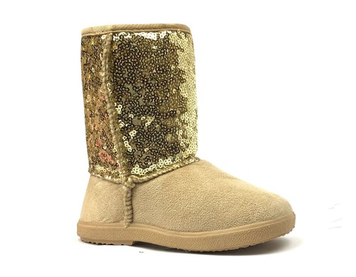 New Infant Toddler Girls Cute Shiny Sequins Rhinestone Bling Bootie Shoes || - Picture 6 of 18