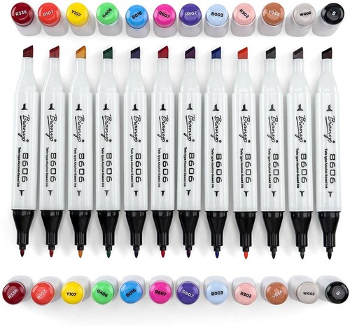 Marcadores artísticos de doble punta a base de alcohol Bianyo Classic Series, juego de 36 - Imagen 2 de 7