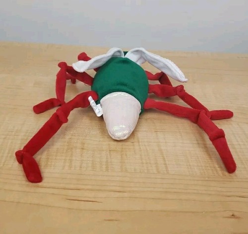 Vintage Commonwealth Ho-Ho Humbug Natale Insetto Bean Bag Peluche Insetto Rosso Verde - Foto 3 di 10