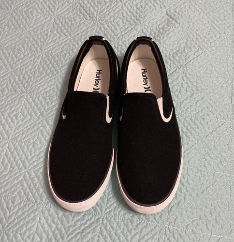 Hurley Hombre Negro Kayo Round Toe Slip On Comfort Sneaker Shoes Sz US 10M Nuevo! - Imagen 3 de 8