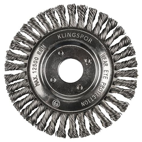 Klingspor Twist Knoten Draht Radbürste 115 mm 125 mm 178 mm Stahl Schweißnaht Reinigung Rost - Bild 2 von 5