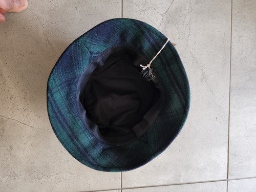 APC Wool plaid Crusher blackwatch hat tartan cap dad bucket navy green blue - Picture 8 of 8