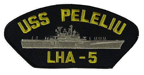 USS PELELIU LHA-5 PATCH NAVY SHIP TARAWA CLASS AMPHIBIOUS ASSAULT PAX PER POTENS - Picture 1 of 1
