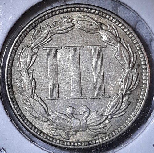 1865, 1866, 1867, 1868 & 1871 3-Cent Nickels (XF to AU Condition) - Picture 3 of 12