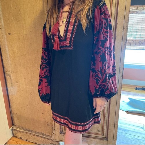 Talitha Embroidered Tunic Dress Small - Picture 12 of 12