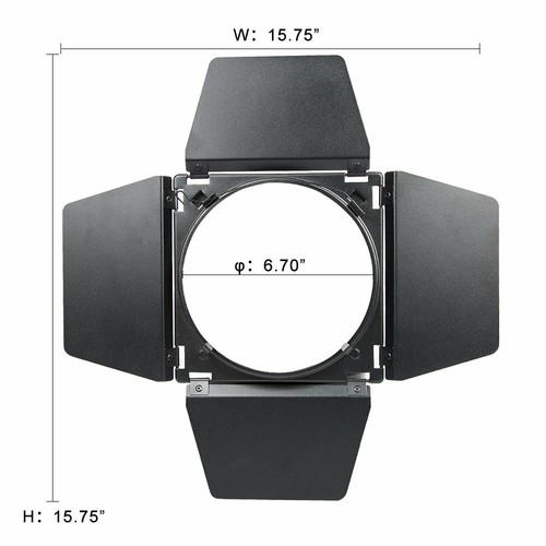BD-04 Bowens Mount Barn Door + Honeycomb Grid & 4*Color filters for Strobe Flash - Picture 5 of 12