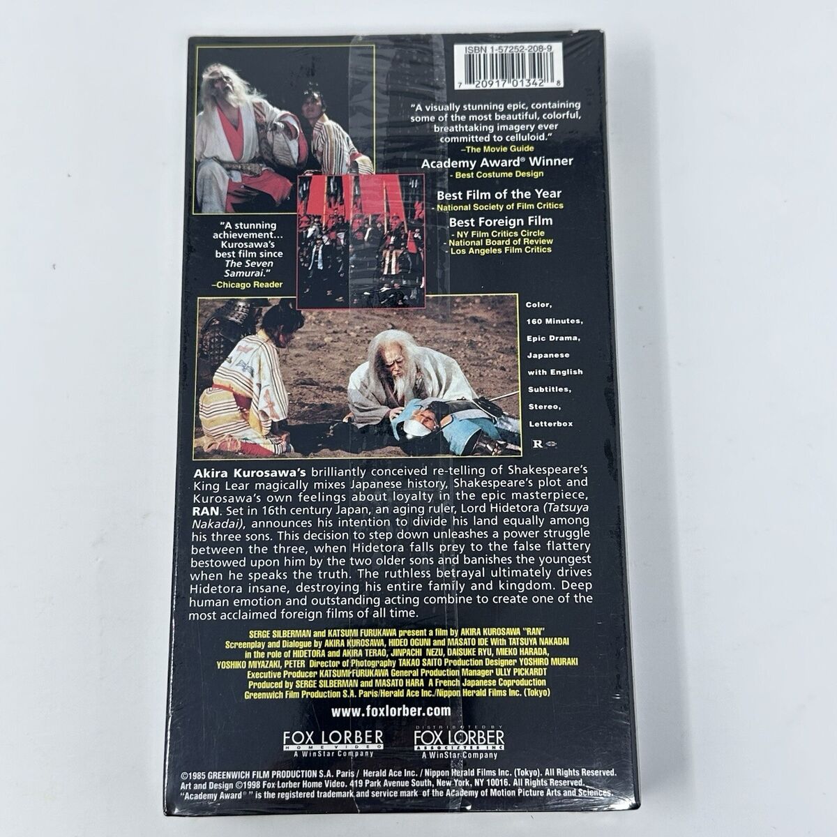 Ran 1985 Release VHS 1998 Japanese English Subtitles Akira Ran 1985 Release VHS 1998 Japanese English Subtitles Akira