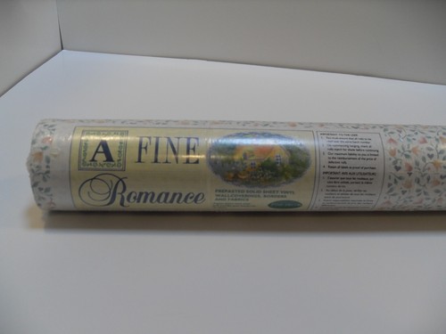 Wallpaper Prepasted Romance 20.5" x 11 yds (56.5 sq FT) Peach Green Hearts Tulip - Picture 4 of 9
