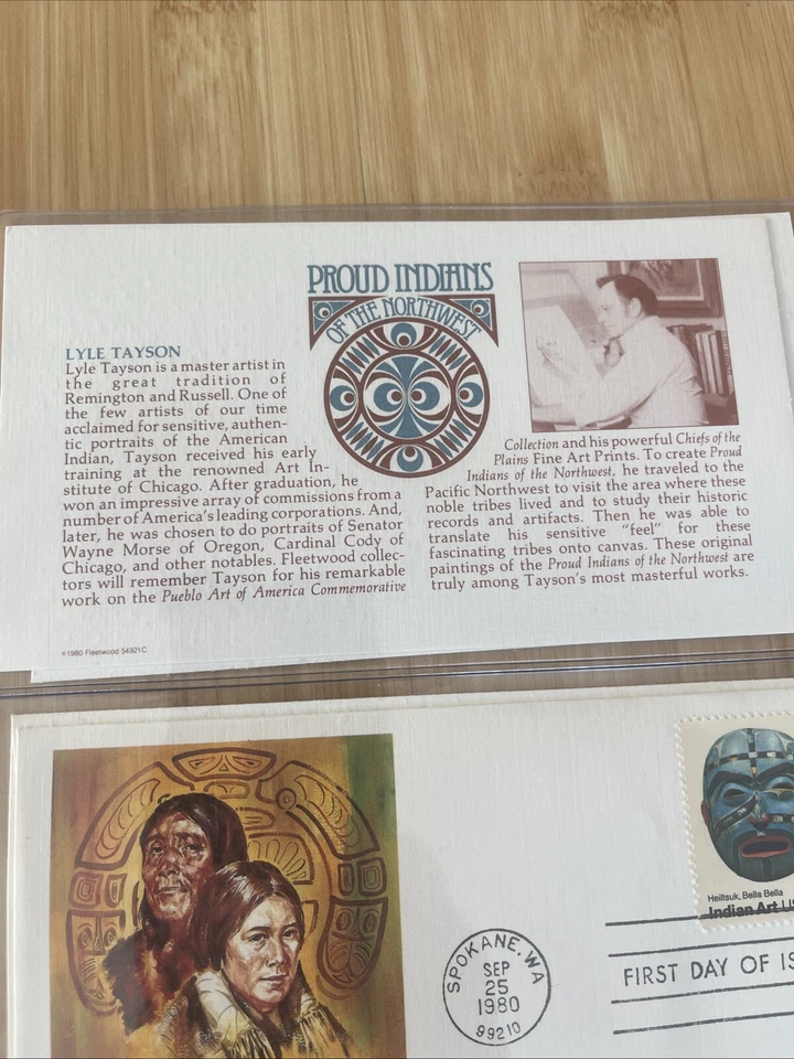 1980 FDC INDIAN MASKS 4 Sheets And 2 Cards With Description, New - Image 2 of 4