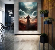 Moses Canvas Wall Art The Red Sea Wall Art Canvas Wall Art Modern Bible Poster 7