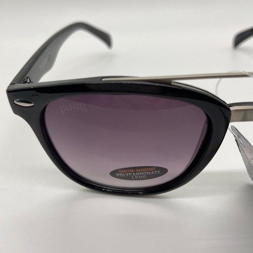Pugs Women's Retro Sunglasses Cat Eye Tinted Shatter Resistant Purple UV400 Lens - Picture 7 of 10