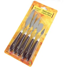 5 Pcs Set Stainless Palette Knife Scraper Spatula for Oil Painting