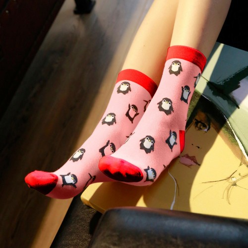 Damen Funsocken niedlich Pinguin Cartoon Tier Spaß Neuheit Baumwollsocken Geschenk - Bild 20 von 25