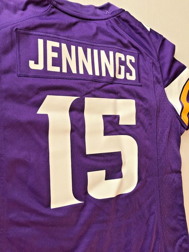 NWT-NIKE MINESOTA VIKINGS GREG JENNINGS WOMEN HOME JERSEY (M) $95(AUTHENTIC) - Picture 4 of 4