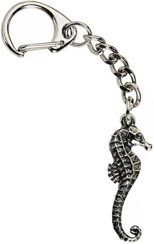 seahorse keyring sealife in lead free pewter small present Free postage - Picture 1 of 1