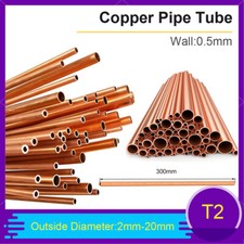 Copper Pipe Tube Tubing Wall 0.5mm Outside Diameter 2/3/4/5/6/7/8/9/10/11-20mm