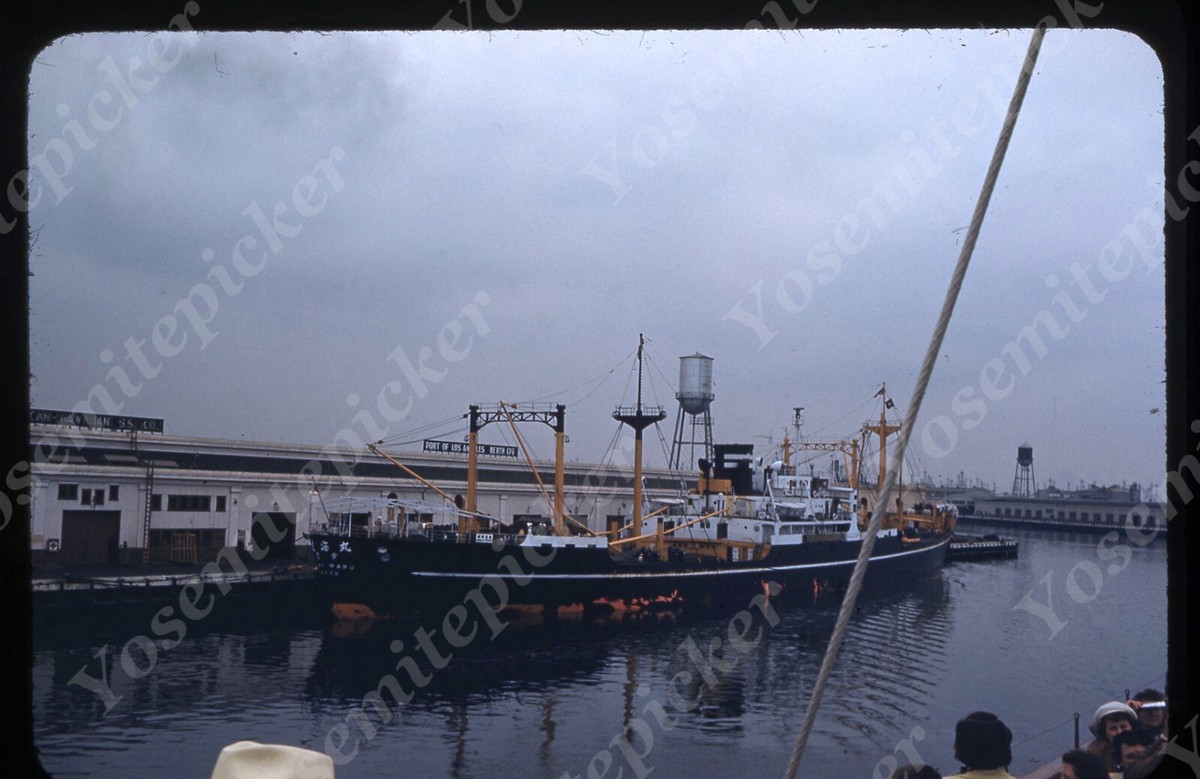 Sl60 Original slide 1950's Red Kodachrome Los Angeles Port