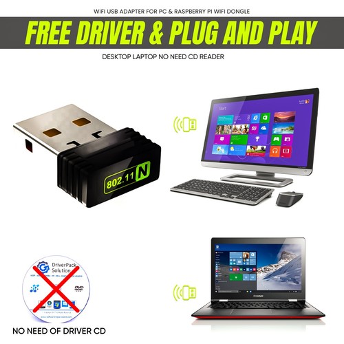 WiFi USB Adapter Wireless N LAN Card WiFi Network for PC and Laptop - Picture 5 of 6