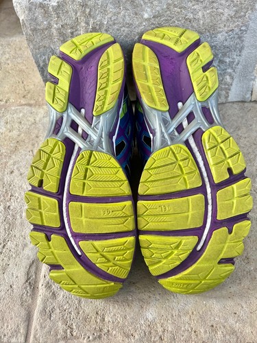 ASICS Gel Kayano 20 Anniversary Women's Sz 9.5 Running Shoes Black/Purple/Blue - Picture 4 of 7