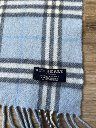 Burberry Bufanda Silenciador Vintage Monograma 100% Lana de Cordero - Imagen 2 de 8